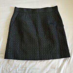 BCBGMaxAzria Textured Black Mini Skirt